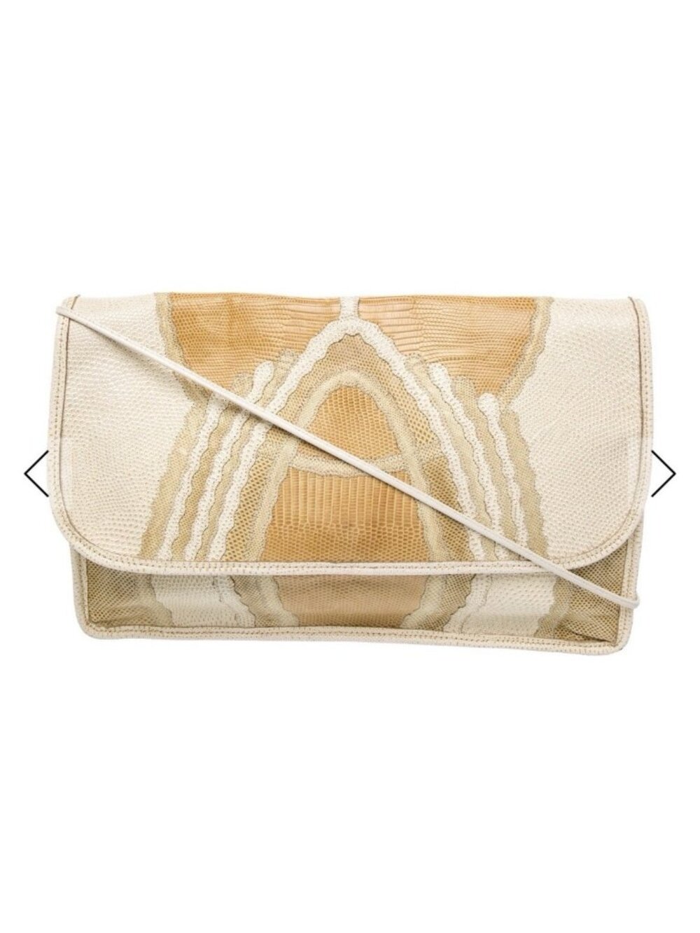 carlos falchi Authentic Vintage Python Snakeskin Leather Beige Crossbody Bag
